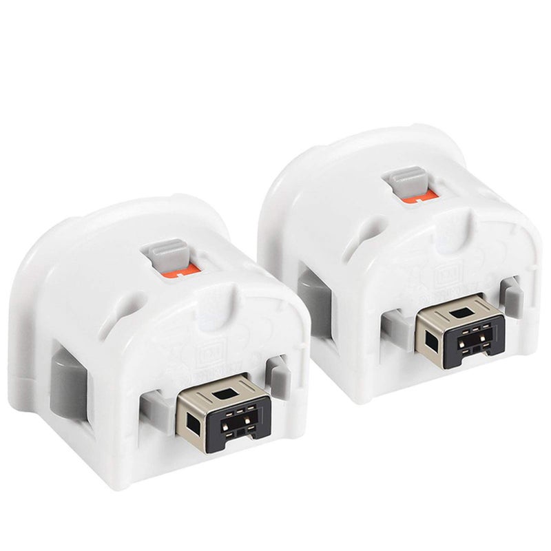 LACTIVX Wii Motion Plus Adapter, 2 Packs Upgraded Motion Attachment for Wii Remote Controller (White) - Image 1